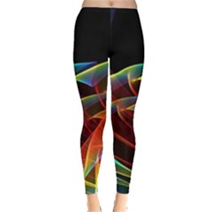 Dancing Northern Lights, Abstract Summer Sky  Leggings  by DianeClancy