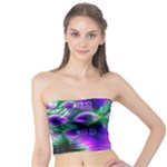 Evening Crystal Primrose, Abstract Night Flowers Tube Top