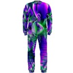 Evening Crystal Primrose, Abstract Night Flowers OnePiece Jumpsuit (Men) 