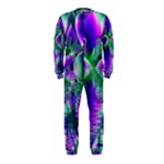 Evening Crystal Primrose, Abstract Night Flowers OnePiece Jumpsuit (Kids)