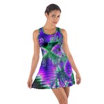 Evening Crystal Primrose, Abstract Night Flowers Racerback Dresses