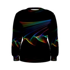  Flowing Fabric Of Rainbow Light, Abstract  Women s Sweatshirt
