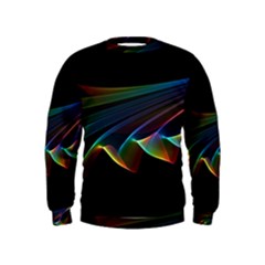  Flowing Fabric Of Rainbow Light, Abstract  Kids  Sweatshirt