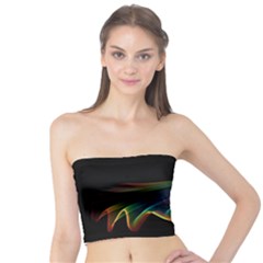  Flowing Fabric Of Rainbow Light, Abstract  Tube Top by DianeClancy