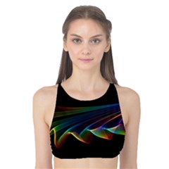  Flowing Fabric Of Rainbow Light, Abstract  Tank Bikini Top by DianeClancy