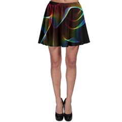 Imagine, Through The Abstract Rainbow Veil Skater Skirt by DianeClancy
