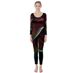 Imagine, Through The Abstract Rainbow Veil Long Sleeve Catsuit by DianeClancy