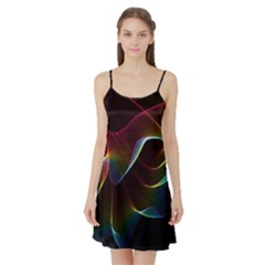 Imagine, Through The Abstract Rainbow Veil Satin Night Slip by DianeClancy