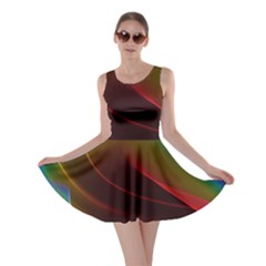 Liquid Rainbow, Abstract Wave Of Cosmic Energy  Skater Dress by DianeClancy