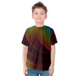 Liquid Rainbow, Abstract Wave Of Cosmic Energy  Kid s Cotton Tee