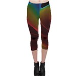 Liquid Rainbow, Abstract Wave Of Cosmic Energy  Capri Leggings 