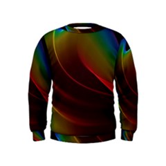 Liquid Rainbow, Abstract Wave Of Cosmic Energy  Kids  Sweatshirt by DianeClancy