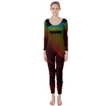 Liquid Rainbow, Abstract Wave Of Cosmic Energy  Long Sleeve Catsuit