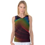 Liquid Rainbow, Abstract Wave Of Cosmic Energy  Women s Basketball Tank Top