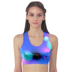 Love In Action, Pink, Purple, Blue Heartbeat 10000x7500 Sports Bra