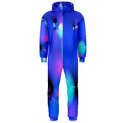 Love In Action, Pink, Purple, Blue Heartbeat 10000x7500 Hooded Jumpsuit (Men) 