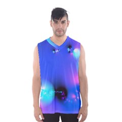 Love In Action, Pink, Purple, Blue Heartbeat 10000x7500 Men s Basketball Tank Top