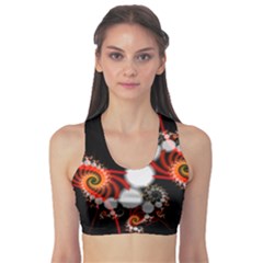 Mysterious Dance In Orange, Gold, White In Joy Sports Bra by DianeClancy