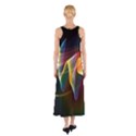 Northern Lights, Abstract Rainbow Aurora Full Print Maxi Dress View2