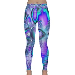 Peacock Crystal Palace Of Dreams, Abstract Yoga Leggings by DianeClancy