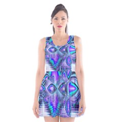 Peacock Crystal Palace Of Dreams, Abstract Scoop Neck Skater Dress by DianeClancy
