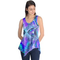 Peacock Crystal Palace Of Dreams, Abstract Sleeveless Tunic by DianeClancy