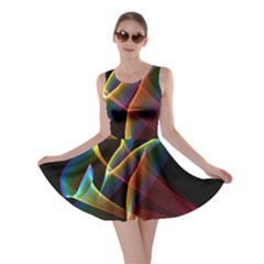 Peacock Symphony, Abstract Rainbow Music Skater Dress by DianeClancy