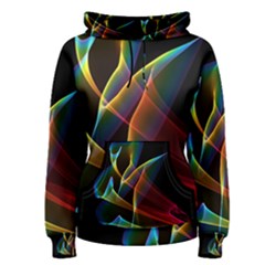 Peacock Symphony, Abstract Rainbow Music Women s Pullover Hoodie by DianeClancy