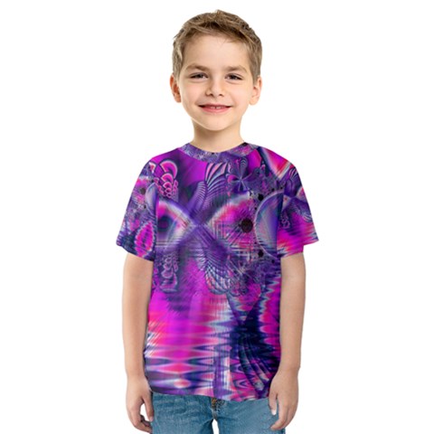 Rose Crystal Palace, Abstract Love Dream  Kid s Sport Mesh Tee by DianeClancy