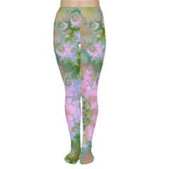 Rose Forest Green, Abstract Swirl Dance Women s Tights by DianeClancy