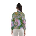 Rose Forest Green, Abstract Swirl Dance Wind Breaker (Women) View2