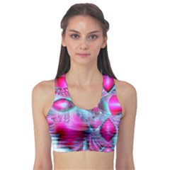 Ruby Red Crystal Palace, Abstract Jewels Sports Bra by DianeClancy