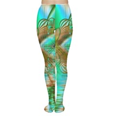 Spring Leaves, Abstract Crystal Flower Garden Women s Tights by DianeClancy