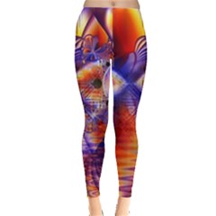 Winter Crystal Palace, Abstract Cosmic Dream (lake 12 15 13) 9900x7400 Smaller Leggings  by DianeClancy