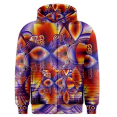 Winter Crystal Palace, Abstract Cosmic Dream (lake 12 15 13) 9900x7400 Smaller Men s Zipper Hoodie by DianeClancy