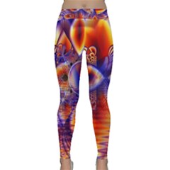 Winter Crystal Palace, Abstract Cosmic Dream (lake 12 15 13) 9900x7400 Smaller Yoga Leggings by DianeClancy