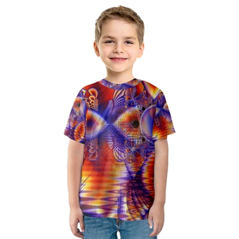 Winter Crystal Palace, Abstract Cosmic Dream (lake 12 15 13) 9900x7400 Smaller Kid s Sport Mesh Tee by DianeClancy