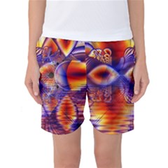 Winter Crystal Palace, Abstract Cosmic Dream (lake 12 15 13) 9900x7400 Smaller Women s Basketball Shorts by DianeClancy