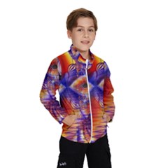 Winter Crystal Palace, Abstract Cosmic Dream (lake 12 15 13) 9900x7400 Smaller Wind Breaker (kids) by DianeClancy