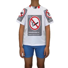 No Smoking  Kid s Short Sleeve Swimwear by MRTACPANS