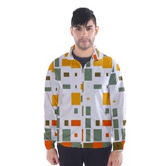 Rectangles And Squares In Retro Colors  Wind Breaker (men) by LalyLauraFLM