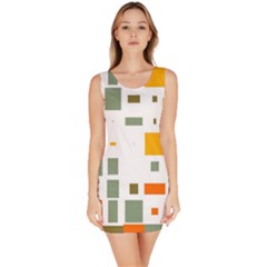 Rectangles And Squares In Retro Colors  Bodycon Dress by LalyLauraFLM