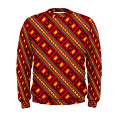 Distorted Stripes And Rectangles Pattern       Men s Sweatshirt by LalyLauraFLM