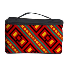 Distorted Stripes And Rectangles Pattern      Cosmetic Storage Case by LalyLauraFLM