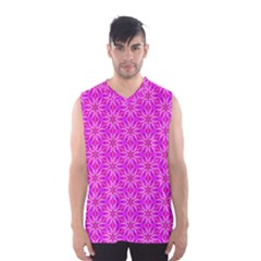 Pink Snowflakes Spinning In Winter Men s Basketball Tank Top by DianeClancy