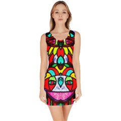 Bi-polar Sun Sleeveless Bodycon Dress by MRTACPANS