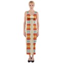 Triangles tribal pattern              Fitted Maxi Dress View1