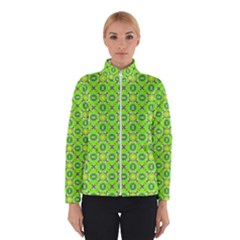 Vibrant Abstract Tropical Lime Foliage Lattice Winterwear by DianeClancy