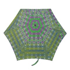 Colorful Zigzag Pattern Mini Folding Umbrellas by BrightVibesDesign