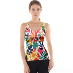 Seamless Autumn Leaves Pattern  Tank Top